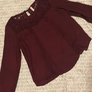 Maroon - XS blouse - worn once
